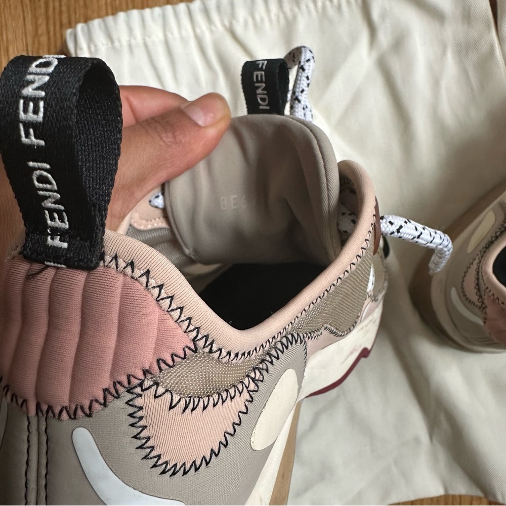FENDI Technical Mesh Lycra FFreedom Patchwork Sneakers - Picture 9 of 9